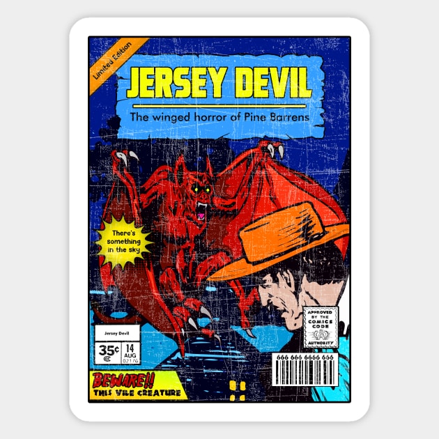 JERSEY DEVIL VINTAGE Sticker by theanomalius_merch